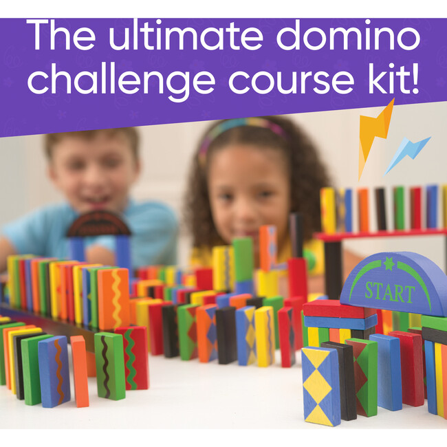 Deluxe 279-Piece Wooden Domino Race Set - Games - 2