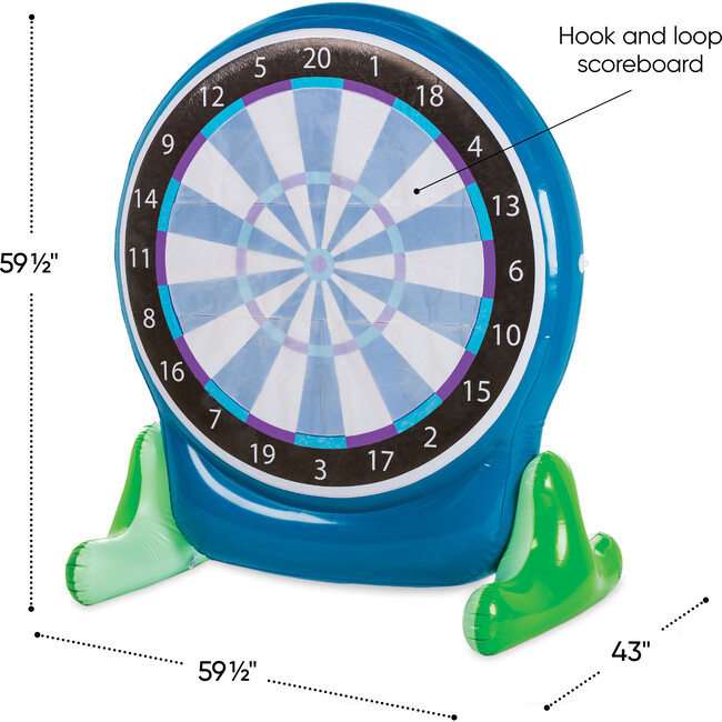 Giant 58-Inch Inflatable 2-in-1 Darts & Soccer Set - Outdoor Games - 3