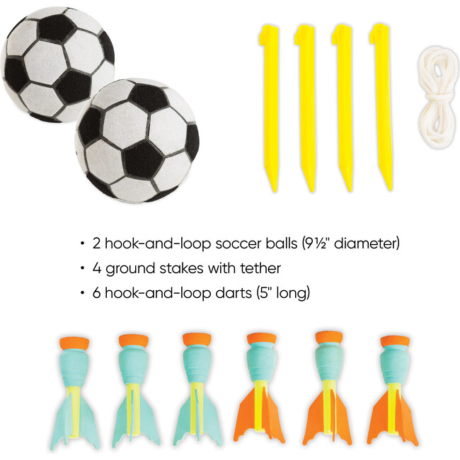 Giant 58-Inch Inflatable 2-in-1 Darts & Soccer Set - Outdoor Games - 6