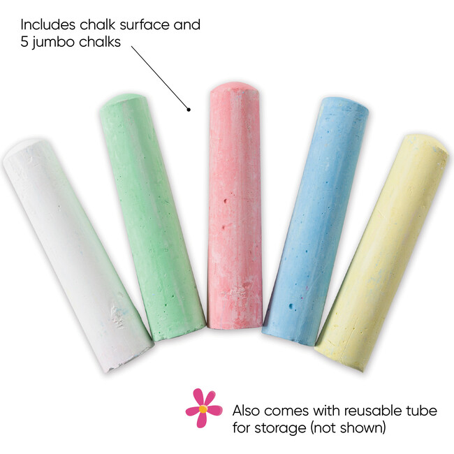 ChalkScapes Roll-Up Chalk Mat With 5 Jumbo Chalks - Activity Gyms - 6