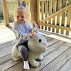 Bouncy Inflatable Animal Jump-Along - Grey Bunny - Outdoor Games - 2