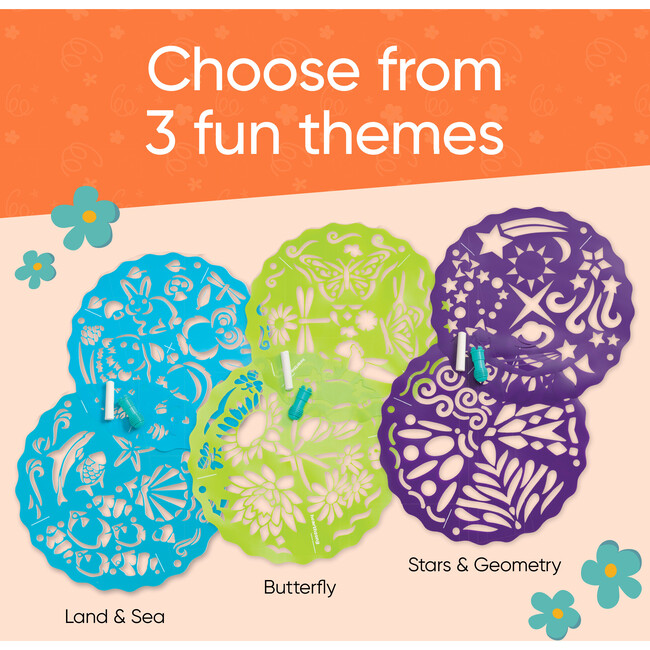 ChalkScapes Mandalas Sidewalk Stencils Chalk Art Kit - Sea Scenes - Bubbles/Chalk - 5