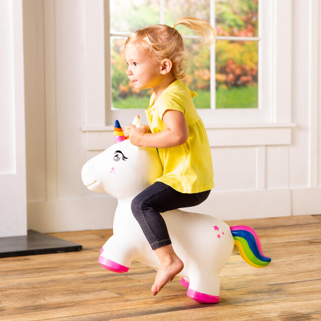 Bouncy Inflatable Animal Jump-Along - Unicorn - Outdoor Games - 2