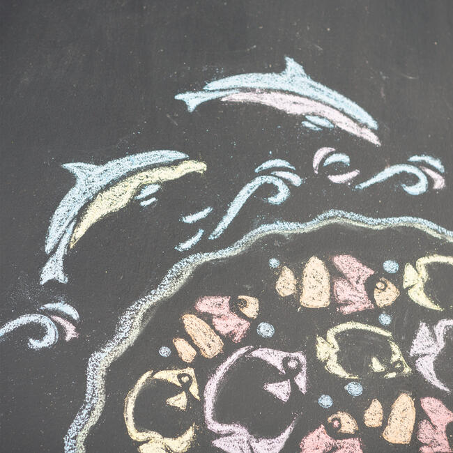 ChalkScapes Mandalas Sidewalk Stencils Chalk Art Kit - Sea Scenes - Bubbles/Chalk - 6