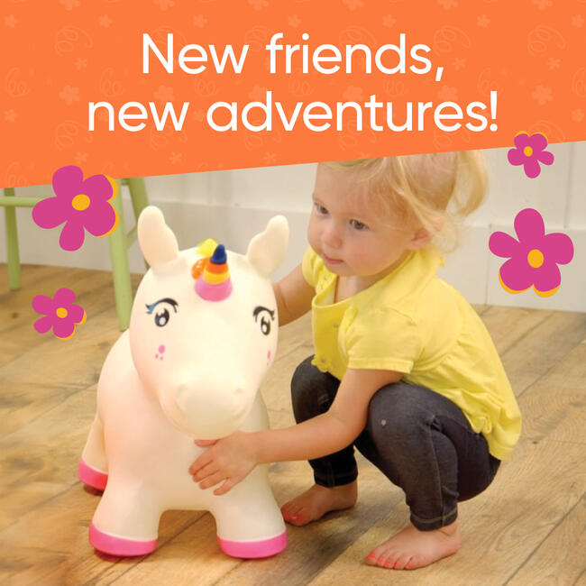 Bouncy Inflatable Animal Jump-Along - Unicorn - Outdoor Games - 3