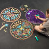 ChalkScapes Mandalas Sidewalk Stencils Chalk Art Kit - Stars and Geometry - Bubbles/Chalk - 6
