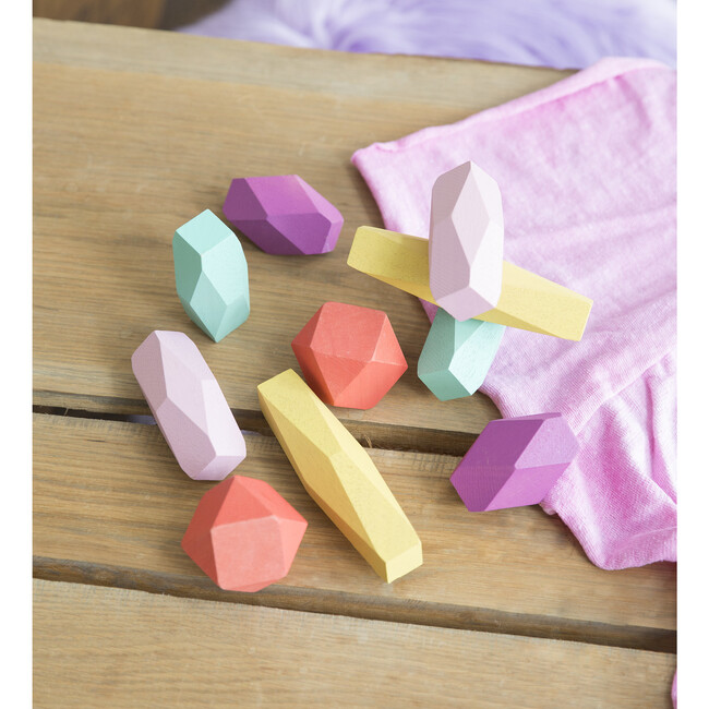 10-Piece Wooden Stacking Stones Play Set - Blocks - 2