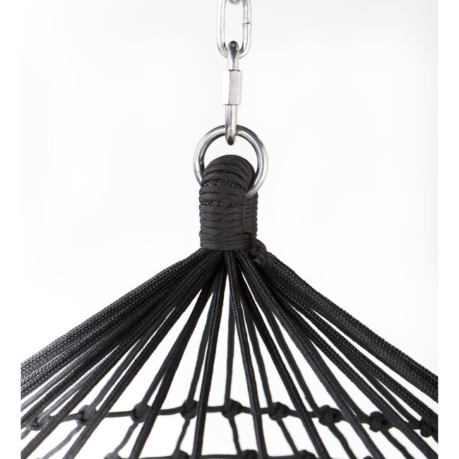 50-Inch Playful Rope HangOut Climber Swing - Black - Activity Gyms - 5
