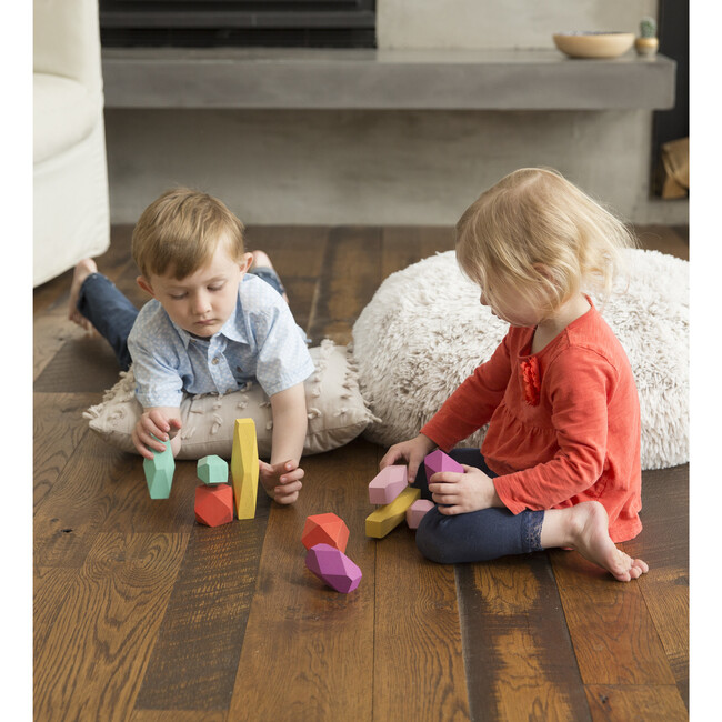 10-Piece Wooden Stacking Stones Play Set - Blocks - 3