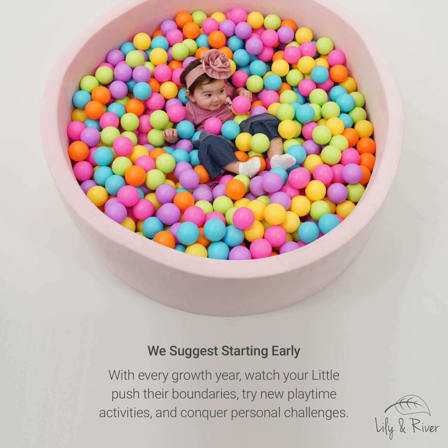 Ball pit grey and pink online