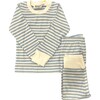 Stripe Pajamas, Blue - Pajamas - 1 - thumbnail