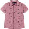 Sports Print Short Sleeve Knit Buttondown shirt - Button Downs - 1 - thumbnail