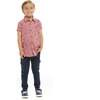 Sports Print Short Sleeve Knit Buttondown shirt - Button Downs - 2