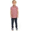 Sports Print Short Sleeve Knit Buttondown shirt - Button Downs - 5