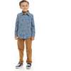 Skateboarding Dino Chambray Buttondown Set - Mixed Apparel Set - 2