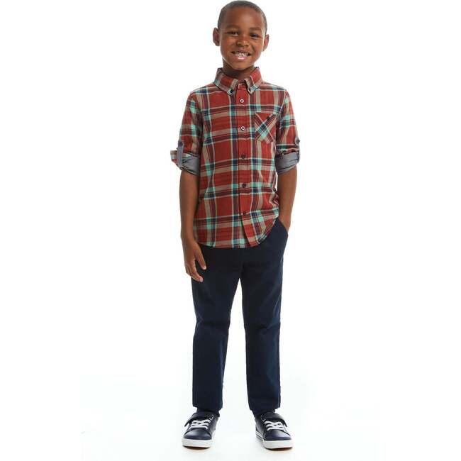 Rust Plaid Two-Faced Buttondown - Button Downs - 2