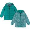 Reversible Aqua Monsters Puffer Jacket - Jackets - 1 - thumbnail