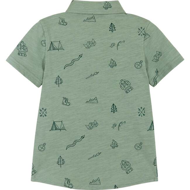 Short Sleeve Knit Buttondown Shirt - Button Downs - 4
