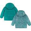 Reversible Aqua Monsters Puffer Jacket - Jackets - 2