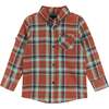 Rust Plaid Two-Faced Buttondown Set - Mixed Apparel Set - 5