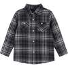 Plaid Flannel Buttondown Shirt, Blue & Brown - Button Downs - 1 - thumbnail