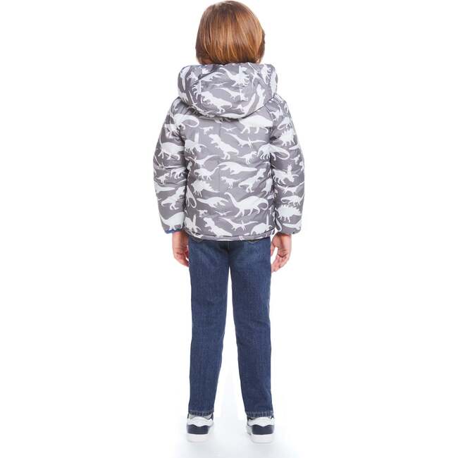 Reversible Midnight Blue & Dino Puffer Jacket - Jackets - 5