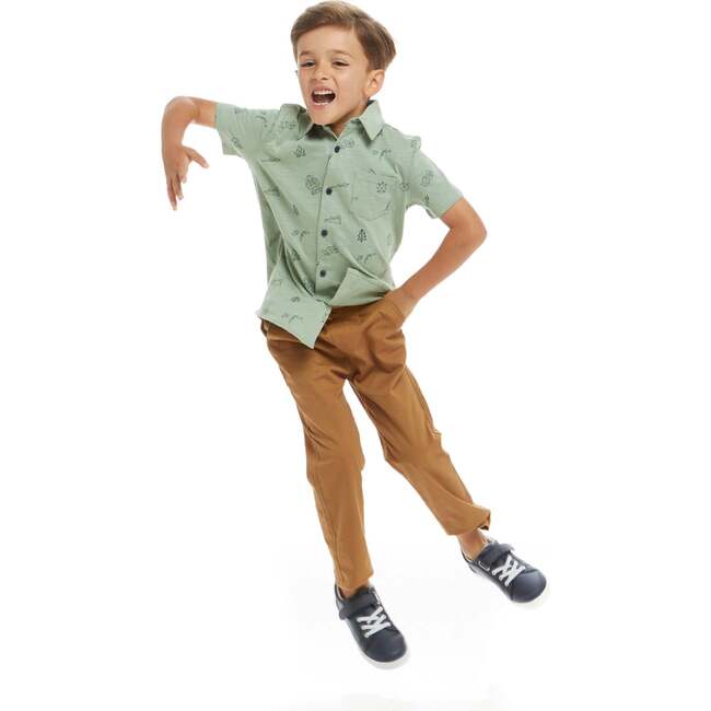 Short Sleeve Knit Buttondown Shirt - Button Downs - 6