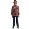 Rust Plaid Two-Faced Buttondown Set - Mixed Apparel Set - 7