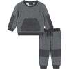 Infant Washed Charcoal Sweat Set - Mixed Apparel Set - 1 - thumbnail