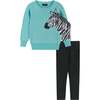 Zebra Fringe Sweater & Legging Set - Mixed Apparel Set - 1 - thumbnail