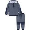 Washed Navy Hoodie & Sweatpant Set - Mixed Apparel Set - 1 - thumbnail