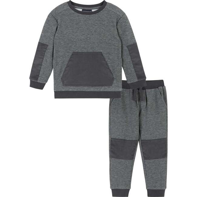 Washed Charcoal Sweatshirt Set