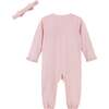 Infant Waffle Heart Romper W/Headband Set - Rompers - 3 - thumbnail