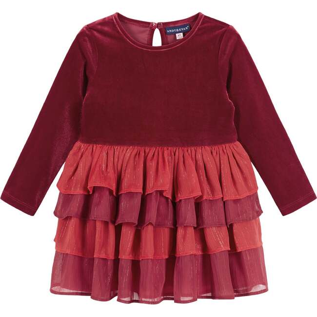 Velvet Tiered Dress - Dresses - 2