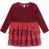 Velvet Tiered Dress - Dresses - 2