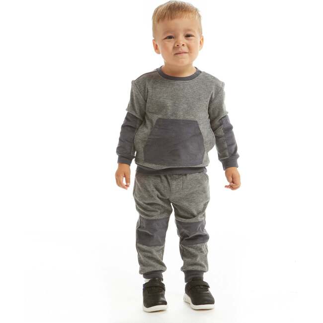 Infant Washed Charcoal Sweat Set - Mixed Apparel Set - 3