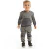 Infant Washed Charcoal Sweat Set - Mixed Apparel Set - 3