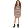 Lurex Stripe Rib Knit Dress - Dresses - 5