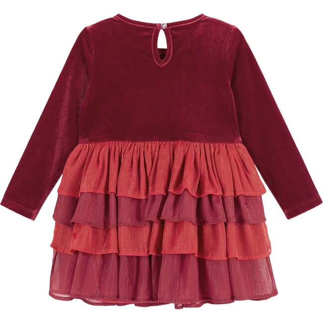 Velvet Tiered Dress - Dresses - 4