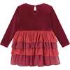 Velvet Tiered Dress - Dresses - 4