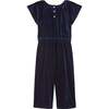 Velvet Party Jumpsuit, Navy - Rompers - 3