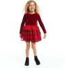 Velvet Tiered Dress - Dresses - 5