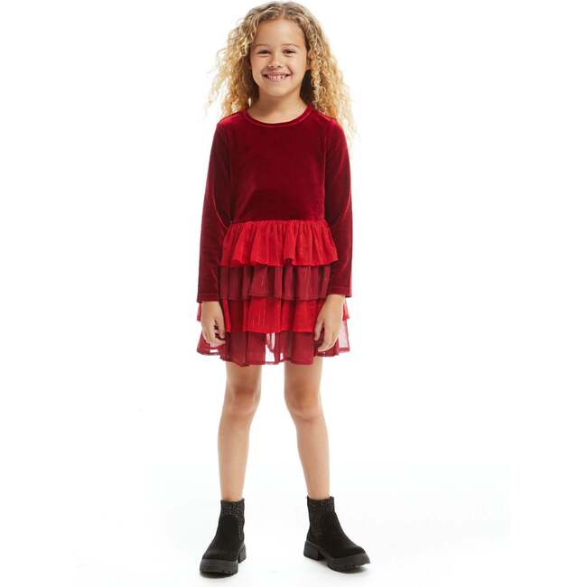 Velvet Tiered Dress - Dresses - 7