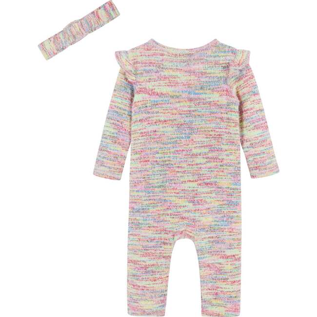 Infant Multicolor Knit Romper W/Headband Set - Rompers - 2