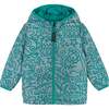 Infant Reversible Aqua Monsters Puffer Jacket - Jackets - 3