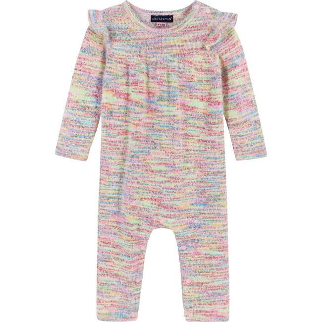 Infant Multicolor Knit Romper W/Headband Set - Rompers - 3