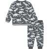 Infant Distressed Dino Crewneck Sweat Set - Mixed Apparel Set - 2
