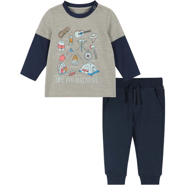 Infant Camping Long Sleeve Two-Fer Tee Set