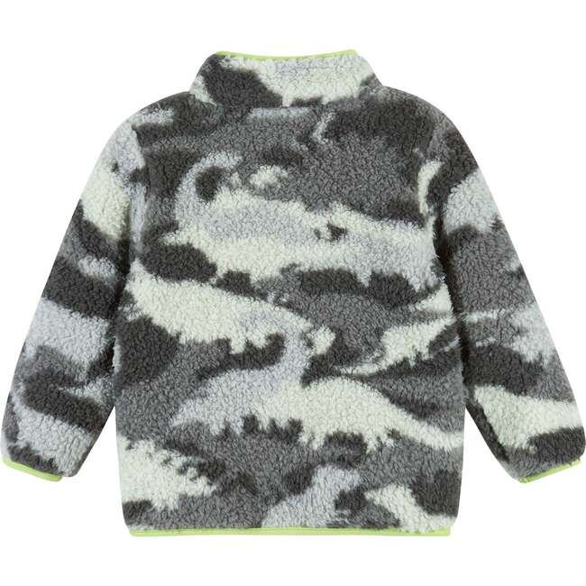 Infant Camo Dino Sherpa Zip-Up, Green - Fleece & Sherpa Jackets - 2