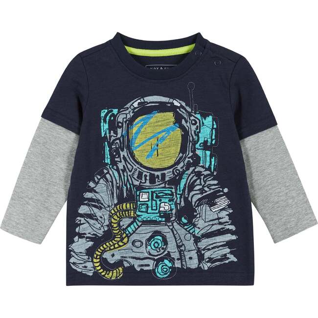 Infant Astronaut Long Sleeve Two-Fer Tee Set - T-Shirts - 3